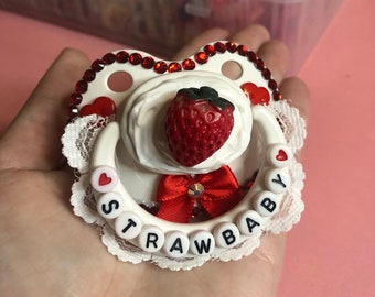 Strawbaby Decorated Adult Pacifier