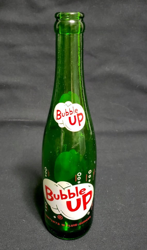 Vintage Bubble up 10oz Green Soda Bottle Etsy