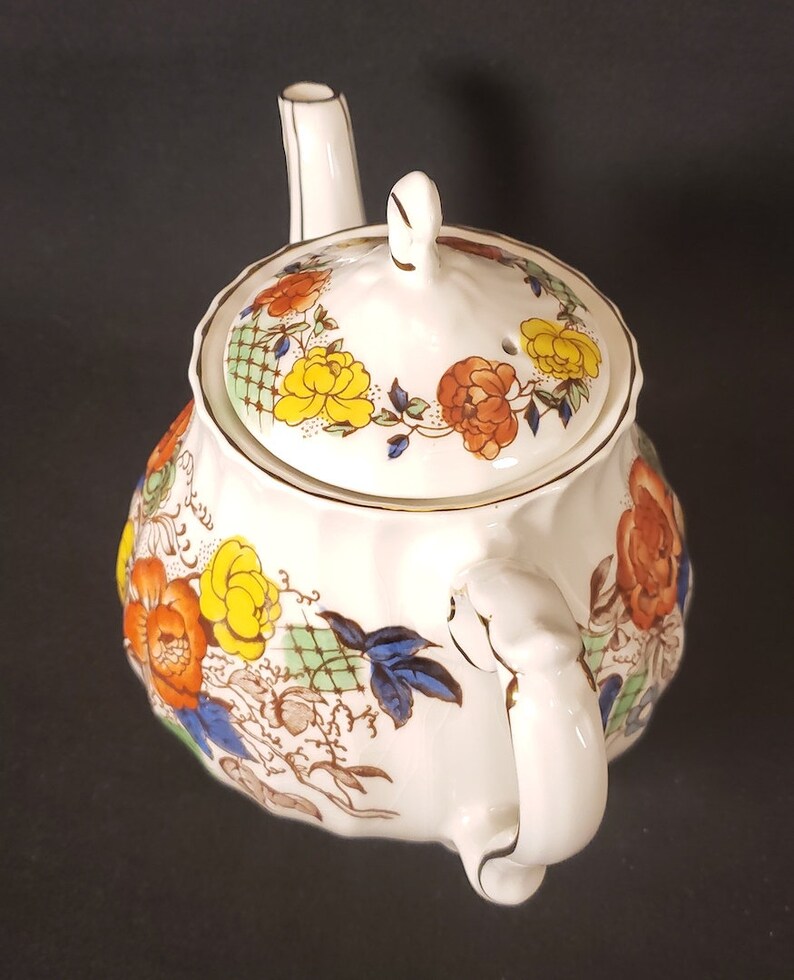 Sadler rose Garden Teapot 1940's Vintage READ Etsy