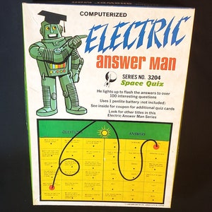 Vintage Barzim Electric Answer Man Game #3204 Space Quiz