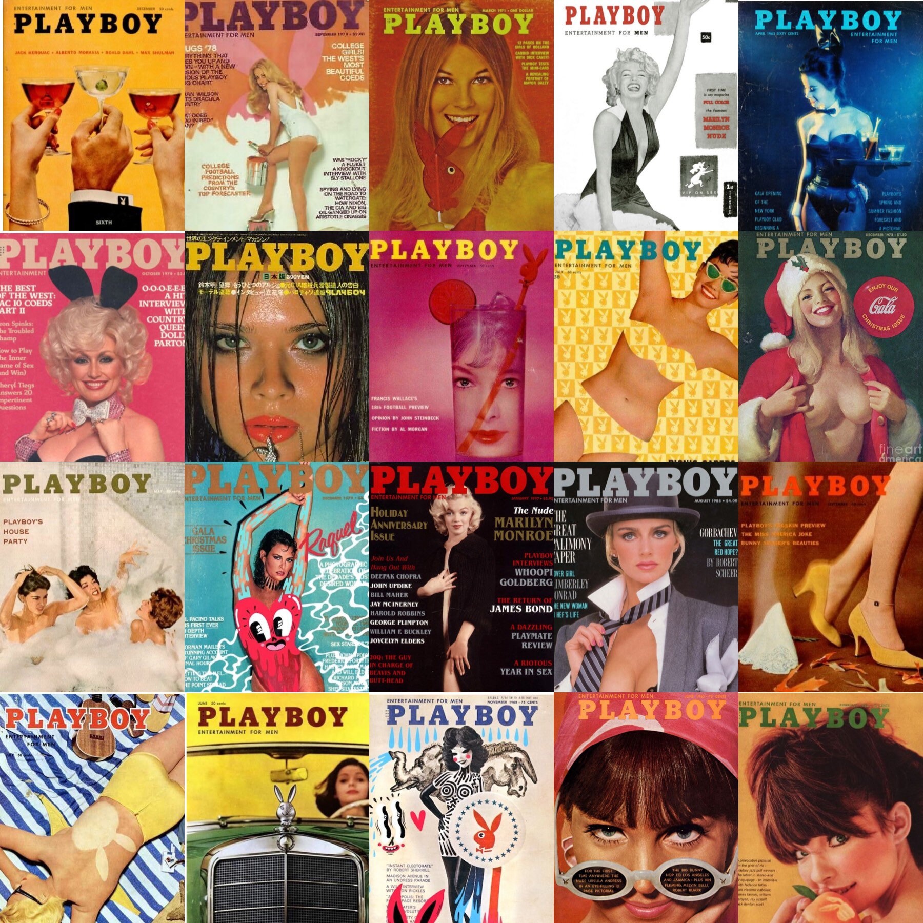 playboy cover collage camp shirt