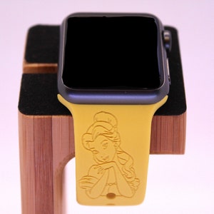 Belle, I want Adventure - Beauty and the Beast Inspired Laser Engraved Apple Watch band | Princess | Disney | Gift | Girl