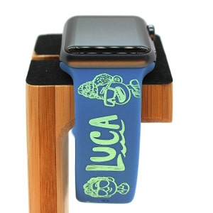 Luca Silenzio Bruno - Disney&#39;s Pixar Inspired Laser Engraved Apple Watch band | Luca | Ocean | Bruno | Silenzio | Water | Sea Monster | Sea