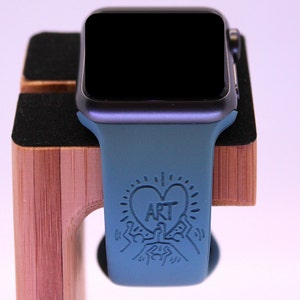 I Heart Art - Keith Haring Inspiré apple watch bande | Regarder Band | Cadeau | art