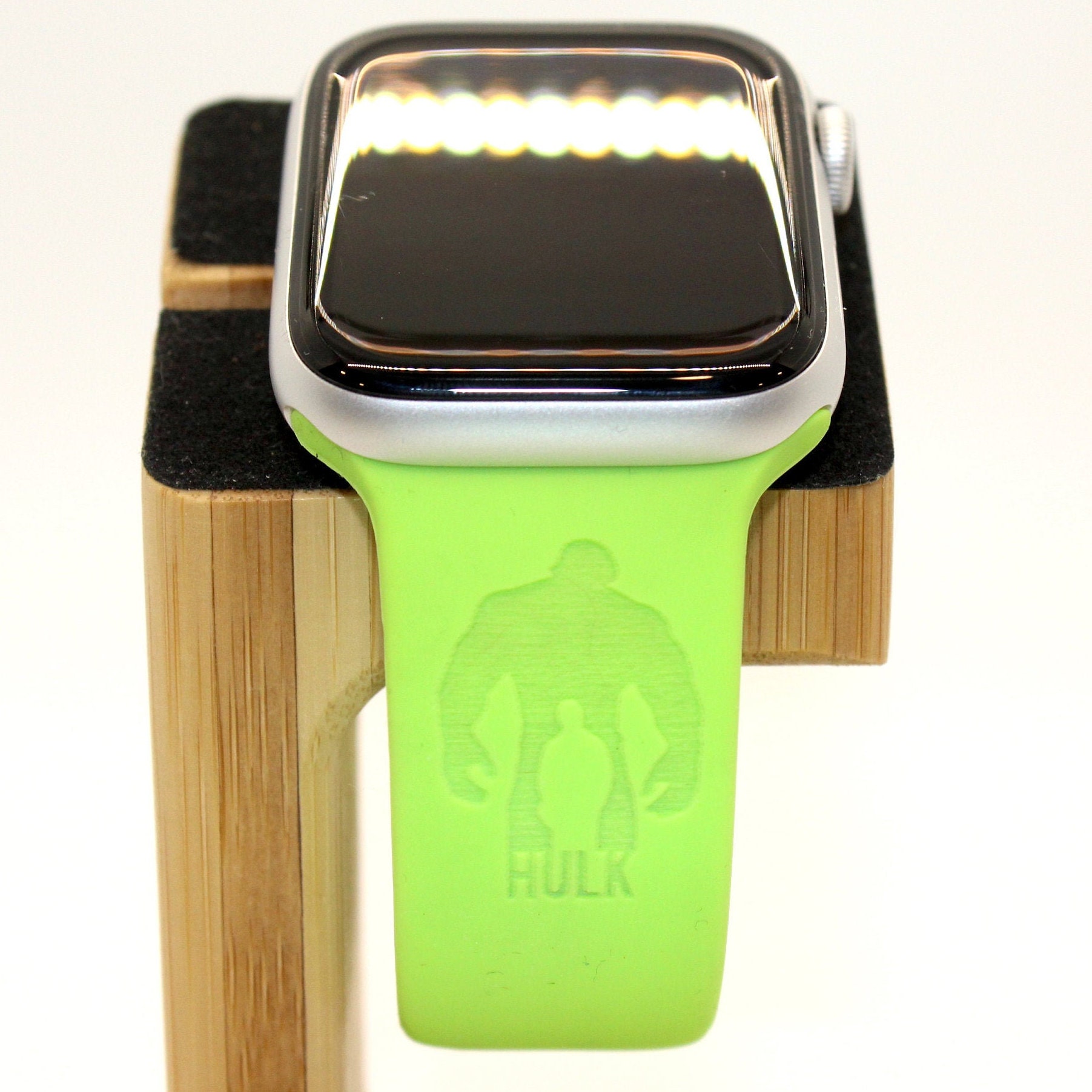 Hulk Marvel Inspired Laser Engraved Apple Watch Band Watch Band Apple Gift Marvel Avengers Etsy