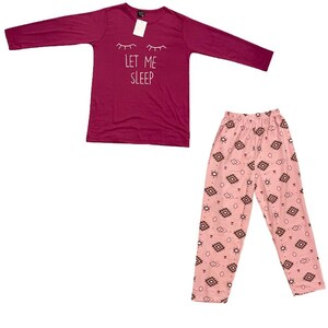 Women Set Long Sleeve Lounge Wear Ladies Pajama Set Sleepwear Pajama 100 Soft Cotton S M L XL Etsy