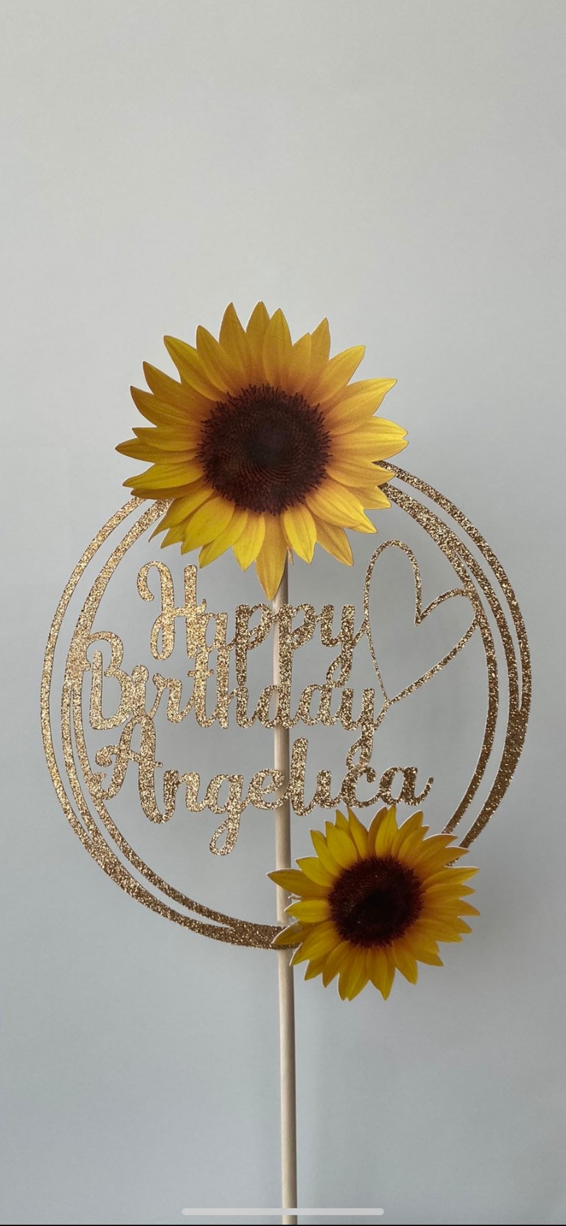 Personalized sunflower cake topper Etsy