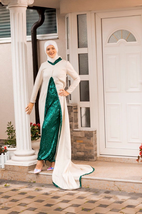 Two piece jumpsuit,  creame glittery, cotton wool, Sequin jumpsuit, Green jumpsuit, Bridal Jumpsuit,