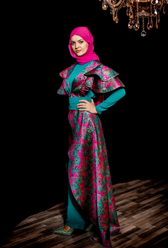 Pink Floral Dress/ Two Piece Dress/ Jumpsuit/ Green Jumpsuit/ Floral Dress/ Summer Dress/ Party Dress/