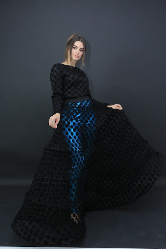 Tulle Skirt/ Tulle Dress/ Skirt/ Black Skirt/ Black/ Tulle/ Blue leggings/ Leggings/ Blue/