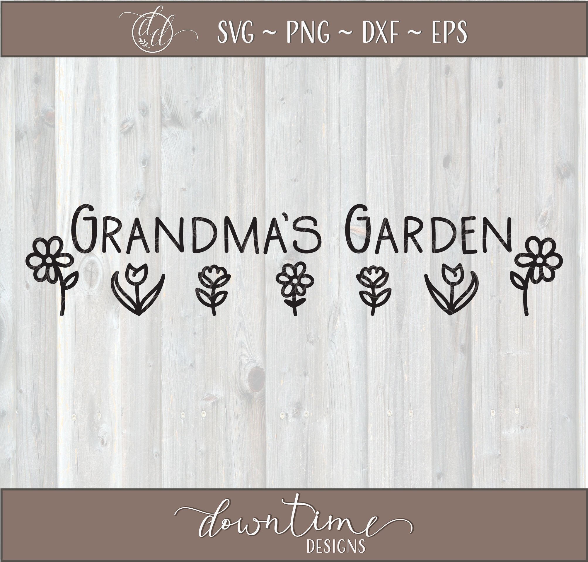 Grandmas Garden SVG, Mothers Day SVG, Garden SVG, Grandmother Svg