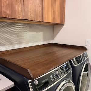 Washer and Dryer Counter    Customizable    Real Wood