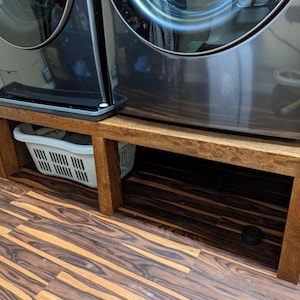 Washer and Dryer Pedestal, Home Organization, Farmhouse Laundry Lift, Washer and Dryer Wood Custom Platform, Laundry Decor, Household Gift
