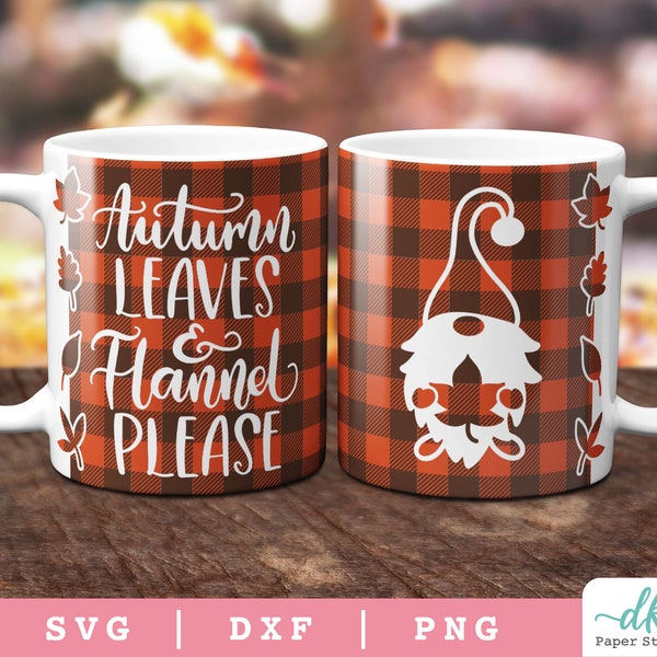 Autumn Cricut Mug Press SVG Template for Infusible Ink Sheet