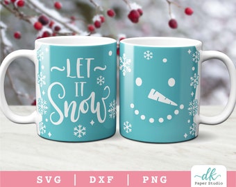 Snowman Cricut Mug Press SVG | Template for Infusible Ink Sheet