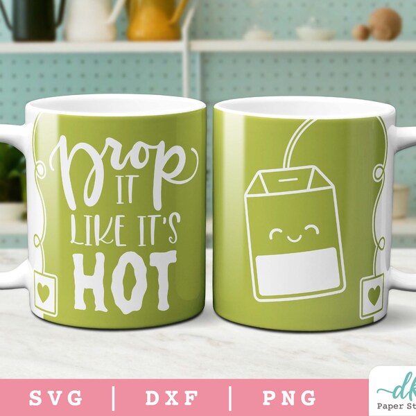 Tea Cricut Mug Press SVG Template for Infusible Ink Sheet