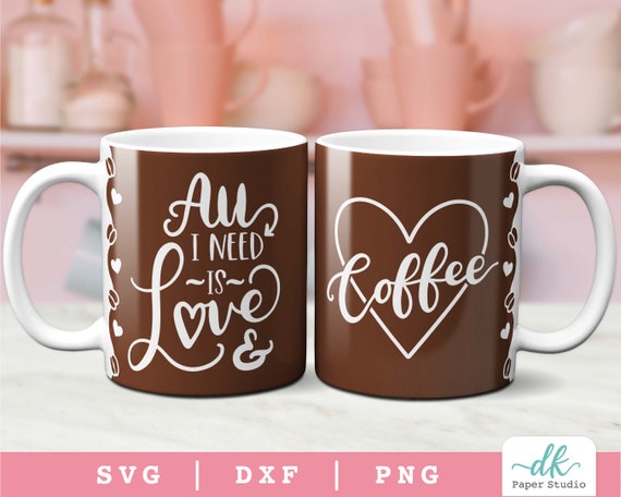 Coffee is my Valentine Cricut Mug Press SVG for Cricut Infusible Ink Sheet  — DK Paper Studio