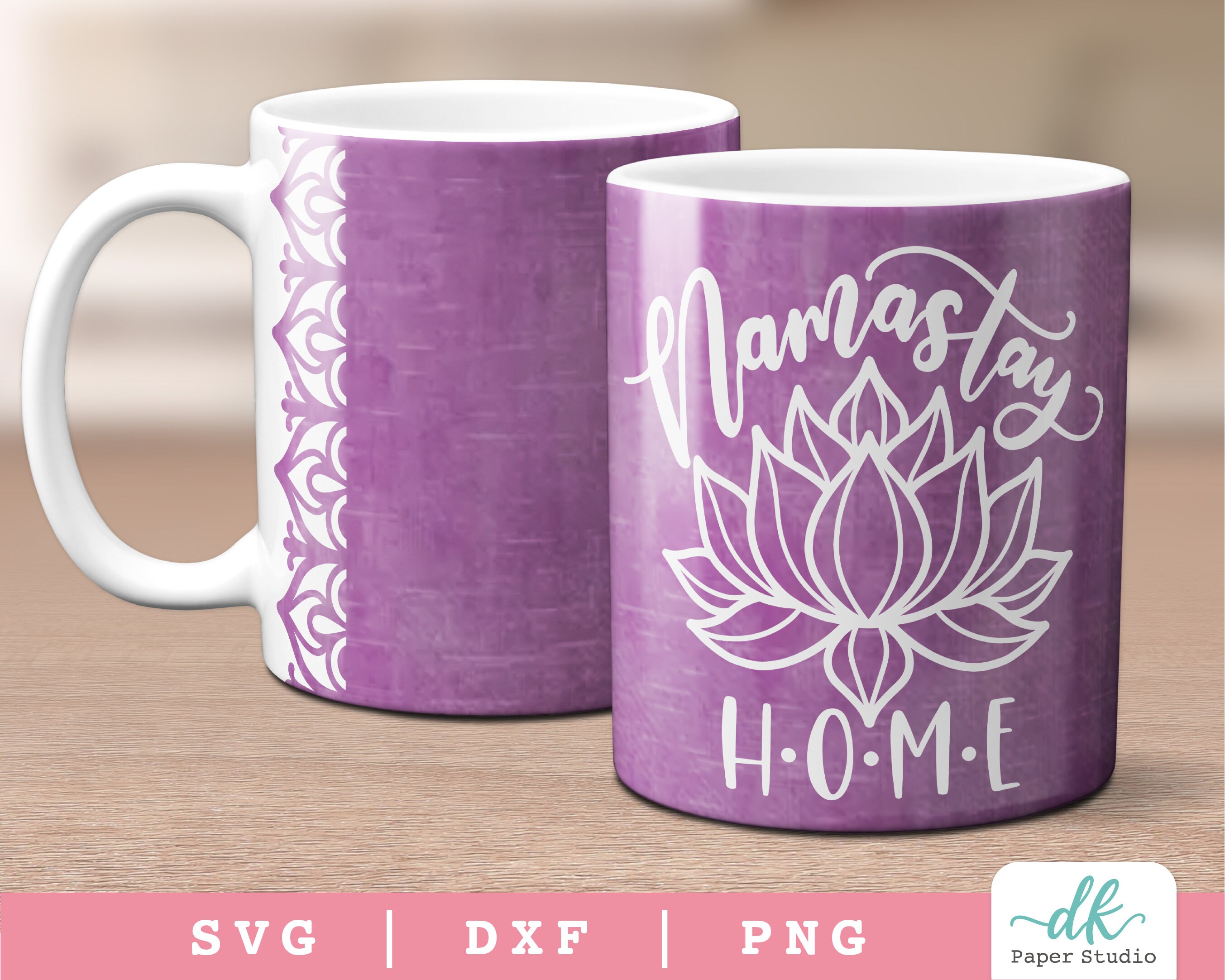 Download Cricut Mug Press SVG Template for Infusible Ink Sheet Lotus | Etsy