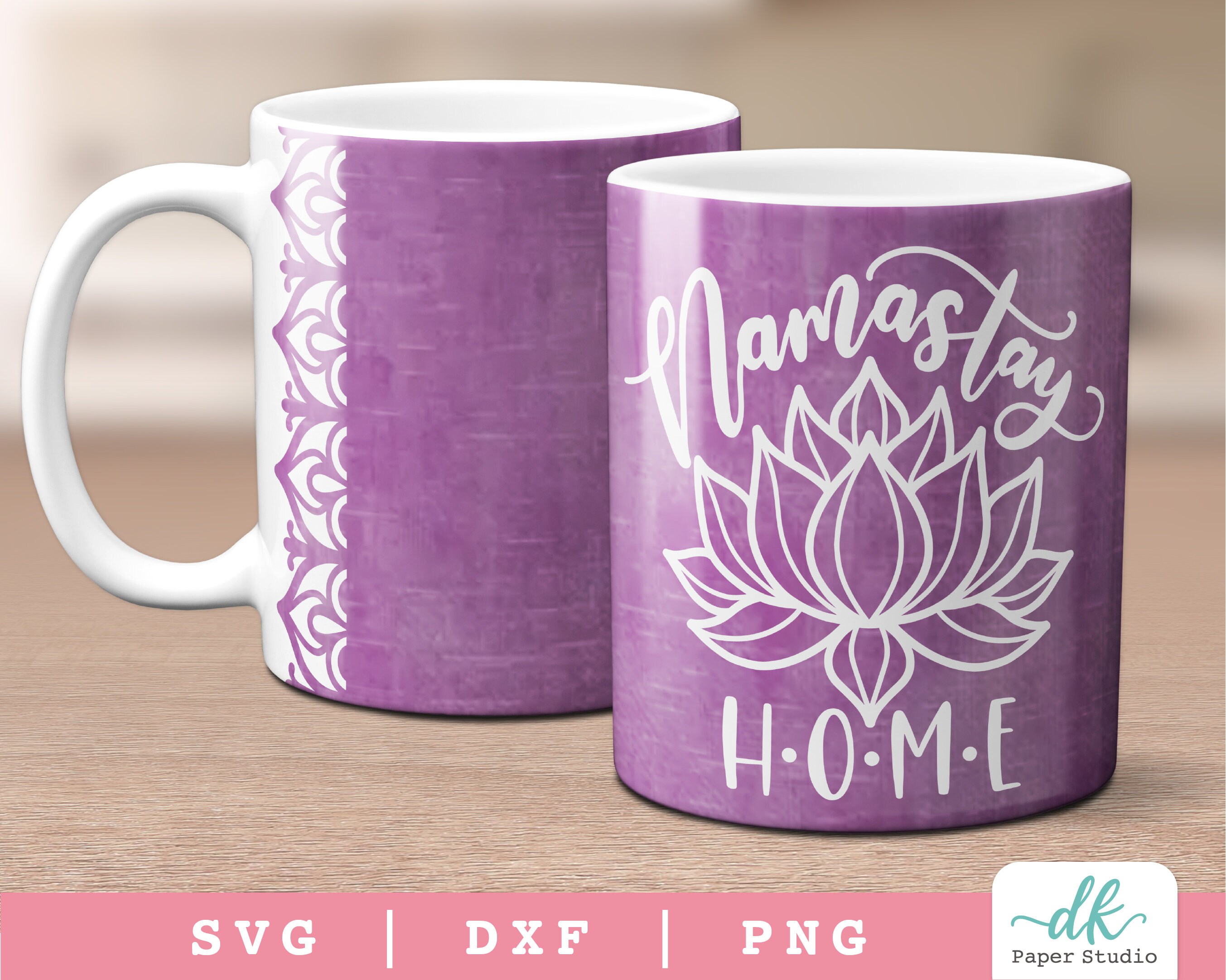 Cricut Mug Press SVG Template for Infusible Ink Sheet Lotus | Etsy