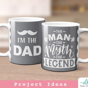 Cricut Mug Press SVG Template Design for Infusible Ink Sheet Full Mug Wrap SVG Father's Day Gift for Dad image 8