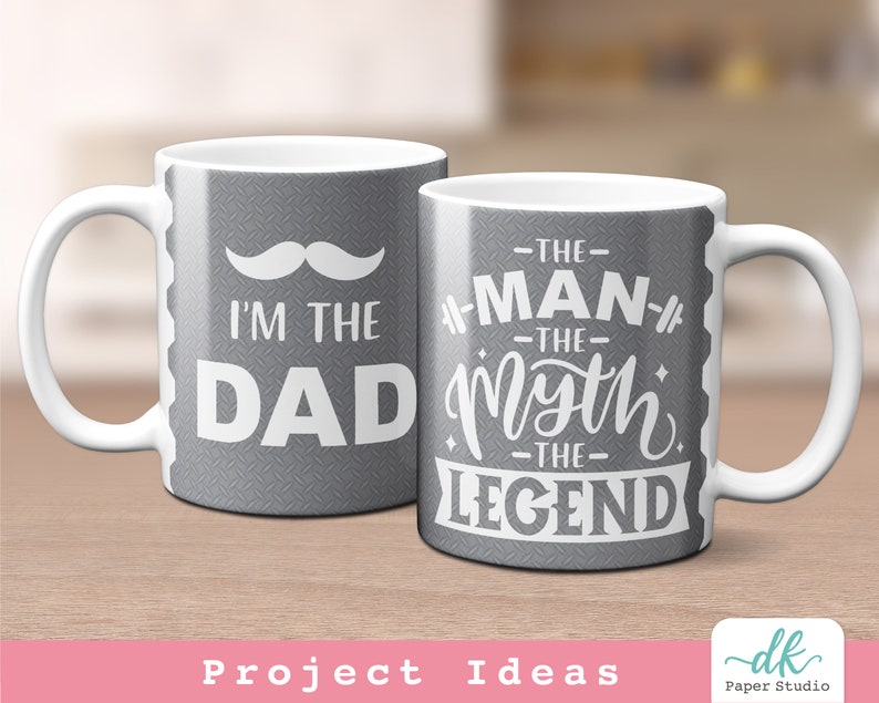 Cricut Mug Press SVG Template Design for Infusible Ink Sheet Full Mug Wrap SVG Father's Day Gift for Dad image 8