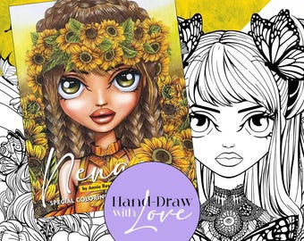 Nenas Coloring Pages PDF: Hand-Drawn Art for Relaxation (Digital Download)