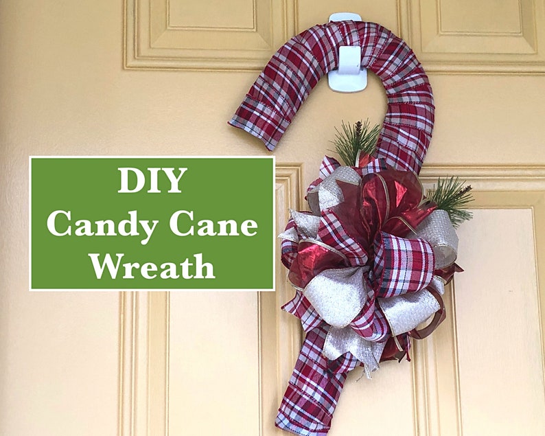 Candy Cane Shaped Wreath Form set of 4, Candy Cane Wreath Frame, Candy ...