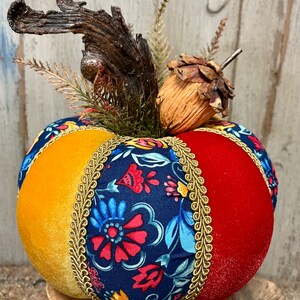Fall pumpkin, handmade pumpkin, fabric pumpkin, fall decor, handmade, velvet pumpkin, pumpkin decor, unique pumpkin, designer pumpkin,autumn