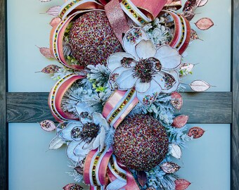 Christmas Swag, Feiertags Swag, Weihnachtsdekoration, Weihnachtsdeko, Feiertagsdekoration, Feiertagsdekoration, einzigartiges Weihnachten, farrisilk Swag