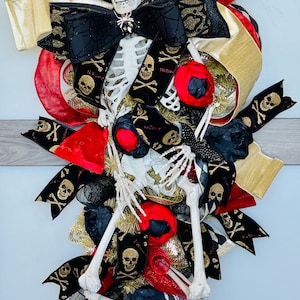 Butin d&#39;Halloween, couronne d&#39;Halloween, butin d&#39;automne, couronne d&#39;automne, décor d&#39;automne, décor d&#39;Halloween, butin squelette, couronne squelette.
