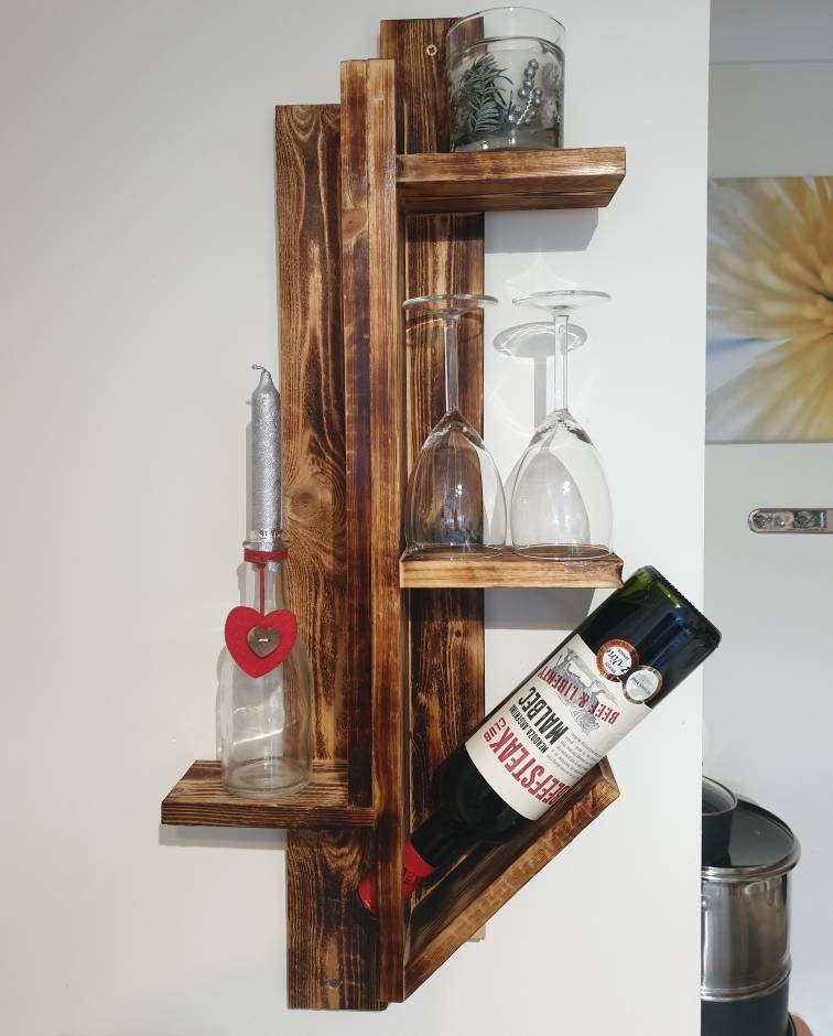 Handmade Rustic Wine Bottle Holder. Etsy