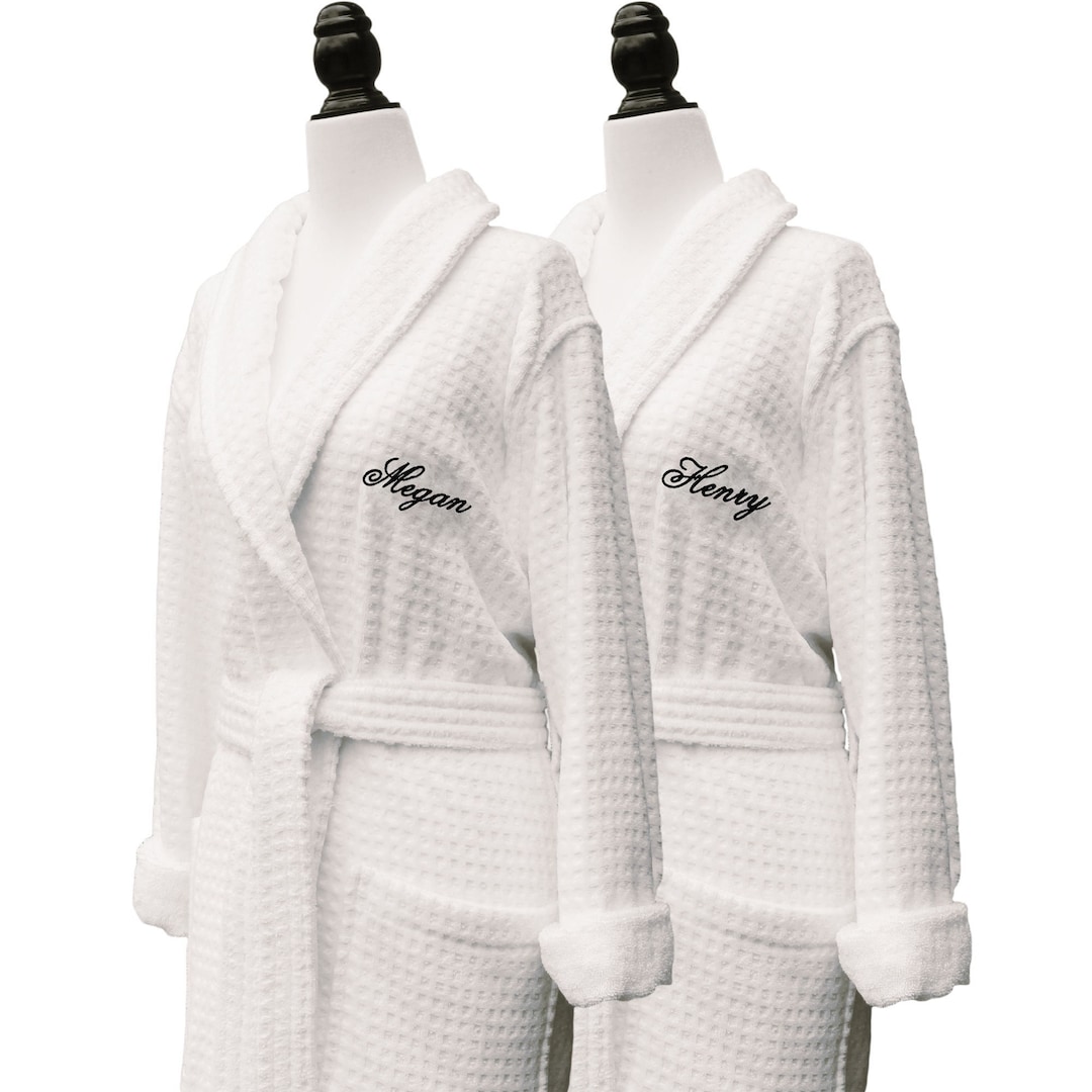 Personalized Embroidered Certified Egyptian Cotton Bathrobe, Custom