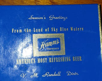 Vintage dubbele speelkaarten van HAMM'S bier. VMRANDALL DISTRIBUTING - (St. Paul)