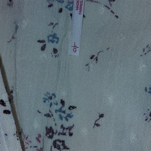 NWT Free People WILDFLOWERS geborduurde maxi-jurk met lange mouwen en v-hals crème LG afbeelding 8