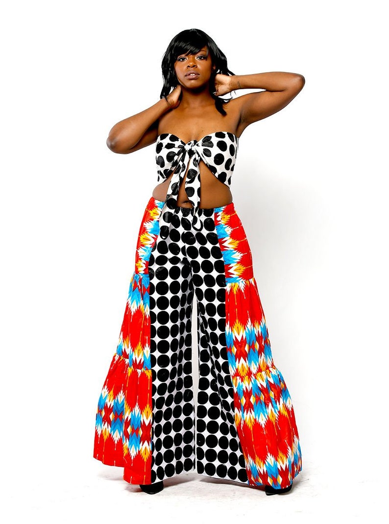Mixed Print Palazzo Set