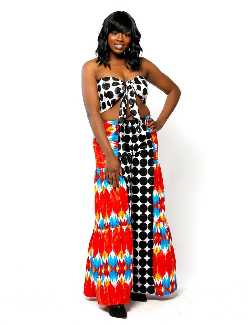 Mixed Print Palazzo Set