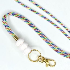 Rainbow Cord Bead Teacher Lanyard