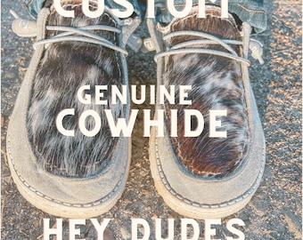 Custom Cowhide MEN'S Hey Dude Shoes