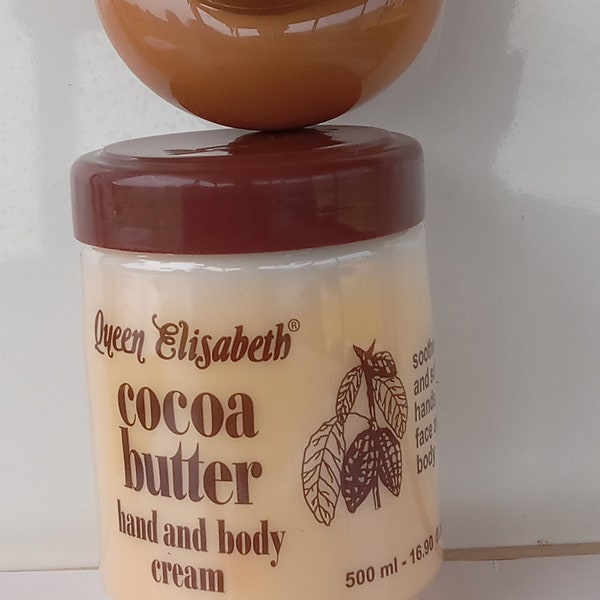 Ever Sheen Cocoa Butter Hand And Body cream Softer Younger Feeling Creme  8.4 oz /Queen Elisabeth Cocoa Butter Hand and Body Cream 16oz