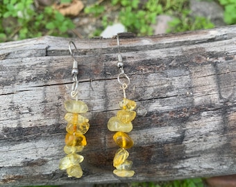 Citrine Stacks Dangle Earrings