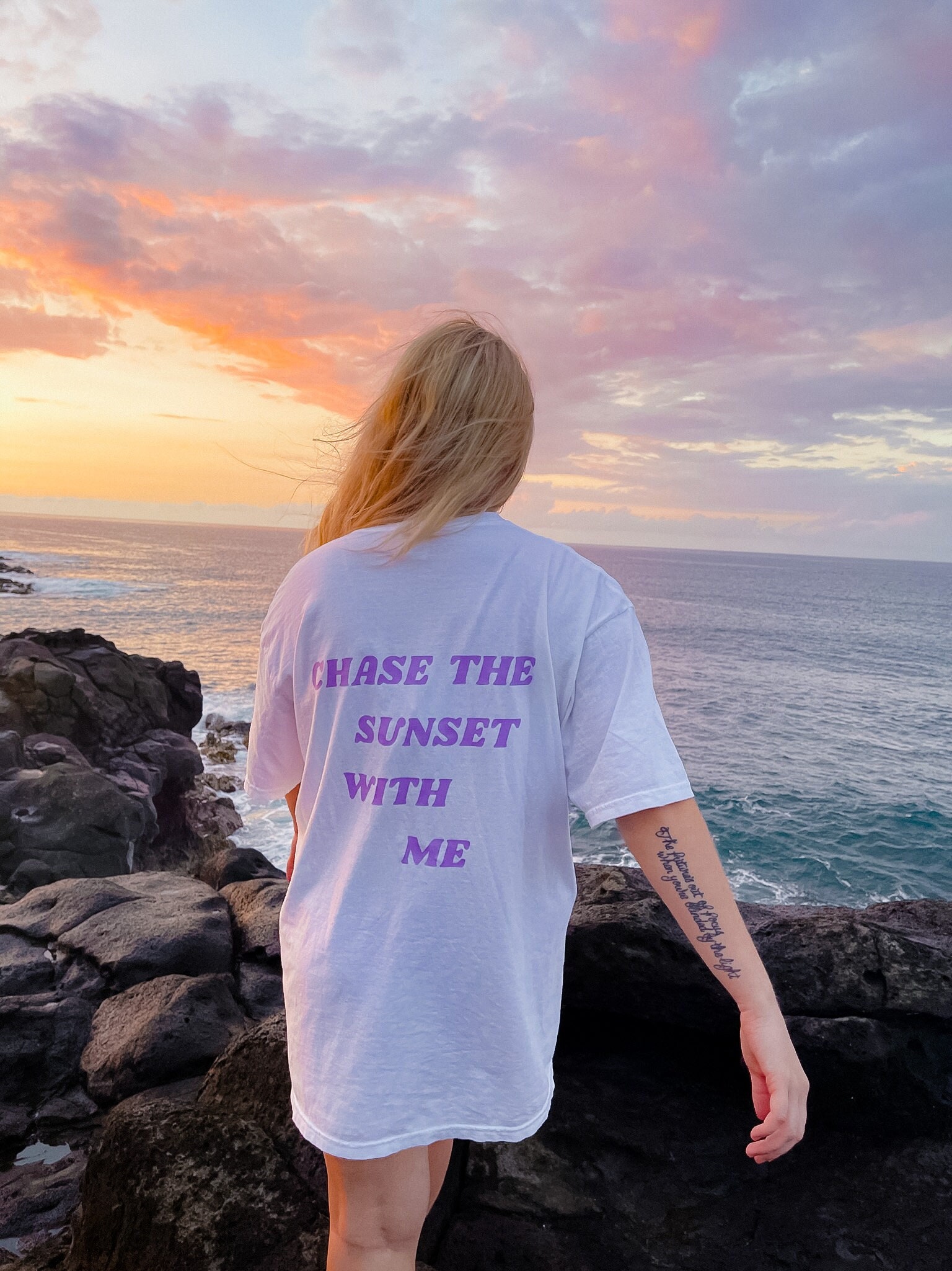 Chase the Sunset With Me T-shirt Oversized Shirt Comfort - Etsy