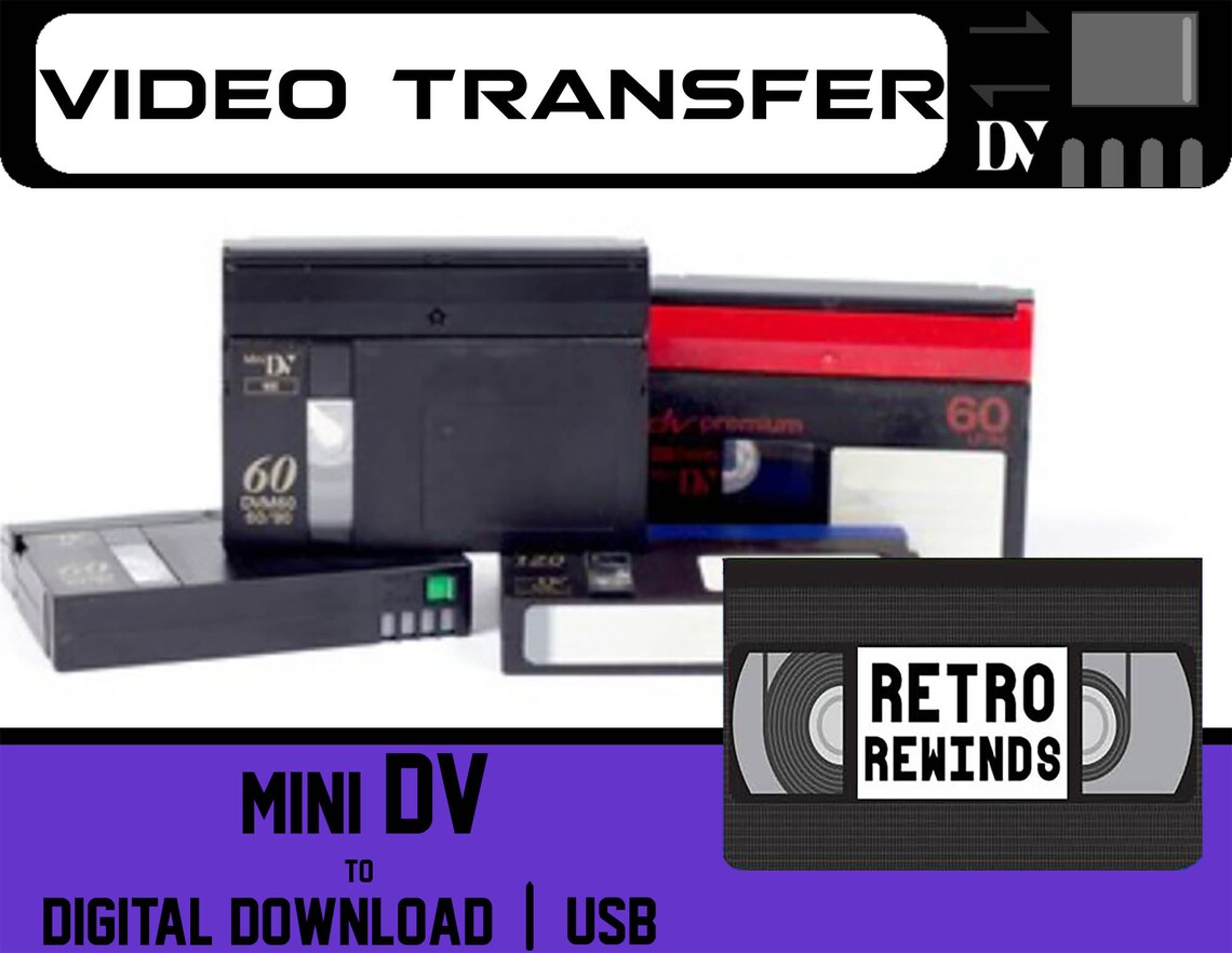 Mini DV Video Tape Digitizing Transfer Service Mini DV Tape Etsy
