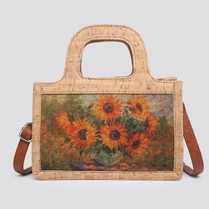 Bolso de corcho natural, bolso tote de cuero vegano, bolso bandolera de cuero de corcho ecológico, regalo para ella/bolso de hombro tipo mensajero/bolsos de mano para mujer