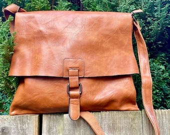 Vegan leather satchel bag/ medium-large satchel/shoulder bags /crossbody bags for women/Soft vegan leather handbags for women/gifts for her
