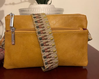 Umhängetasche aus veganem Leder / Umhängetaschen / Handtaschen für Frauen / Handtaschen aus weichem veganem Leder / Geschenke / Reise-Crossbody mit Reißverschlussfach