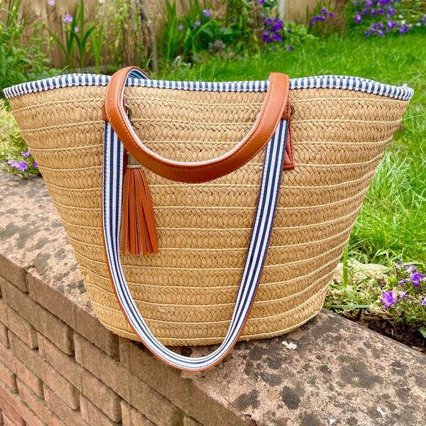 Straw Beach Bag Etsy UK