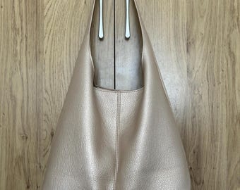 Vegan Leather Hobo Bag: Slouchy Boho Shoulder Bag
