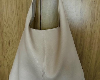 Vegan Leather Slouch Bag: Large Boho Hobo Tote