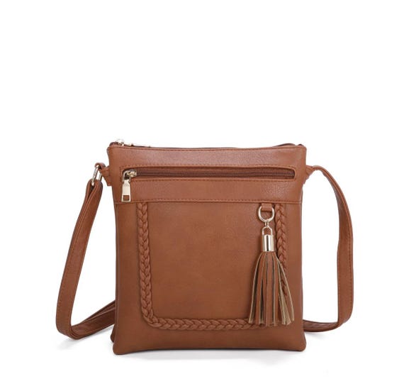 Vegan Leather Cross-body Bag/pu Mustard Yellow Handbag