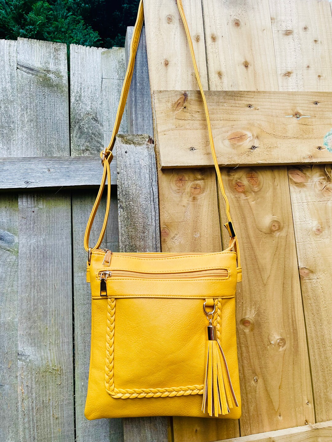 Suede Belt Bag, Suede Yellow Belt Bag, Fanny Pack, Crossbody
